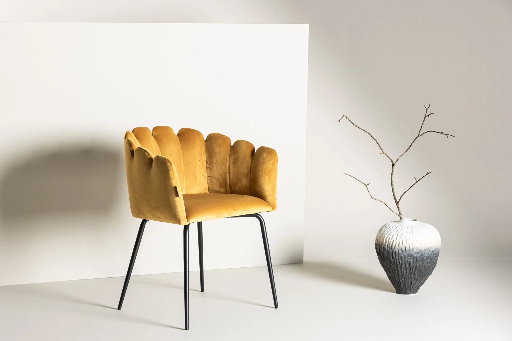 Chaise de salle à manger Limhamn - 54 x 61 x 76,56 - Polyester Velvet