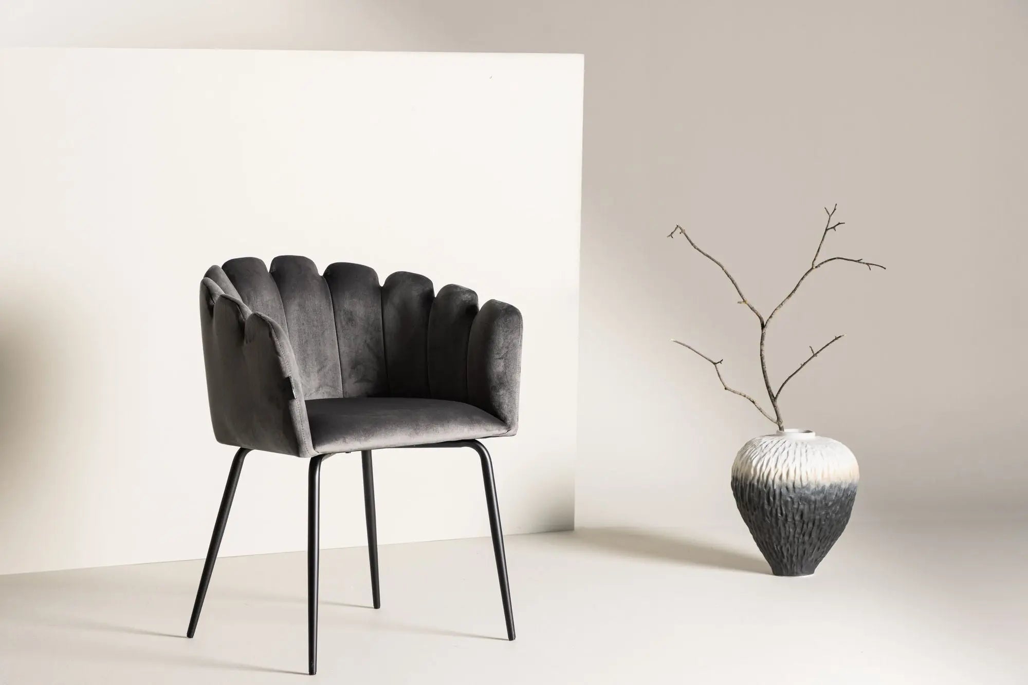 Chaise de salle à manger Limhamn - 54 x 61 x 76,56 - Polyester Velvet