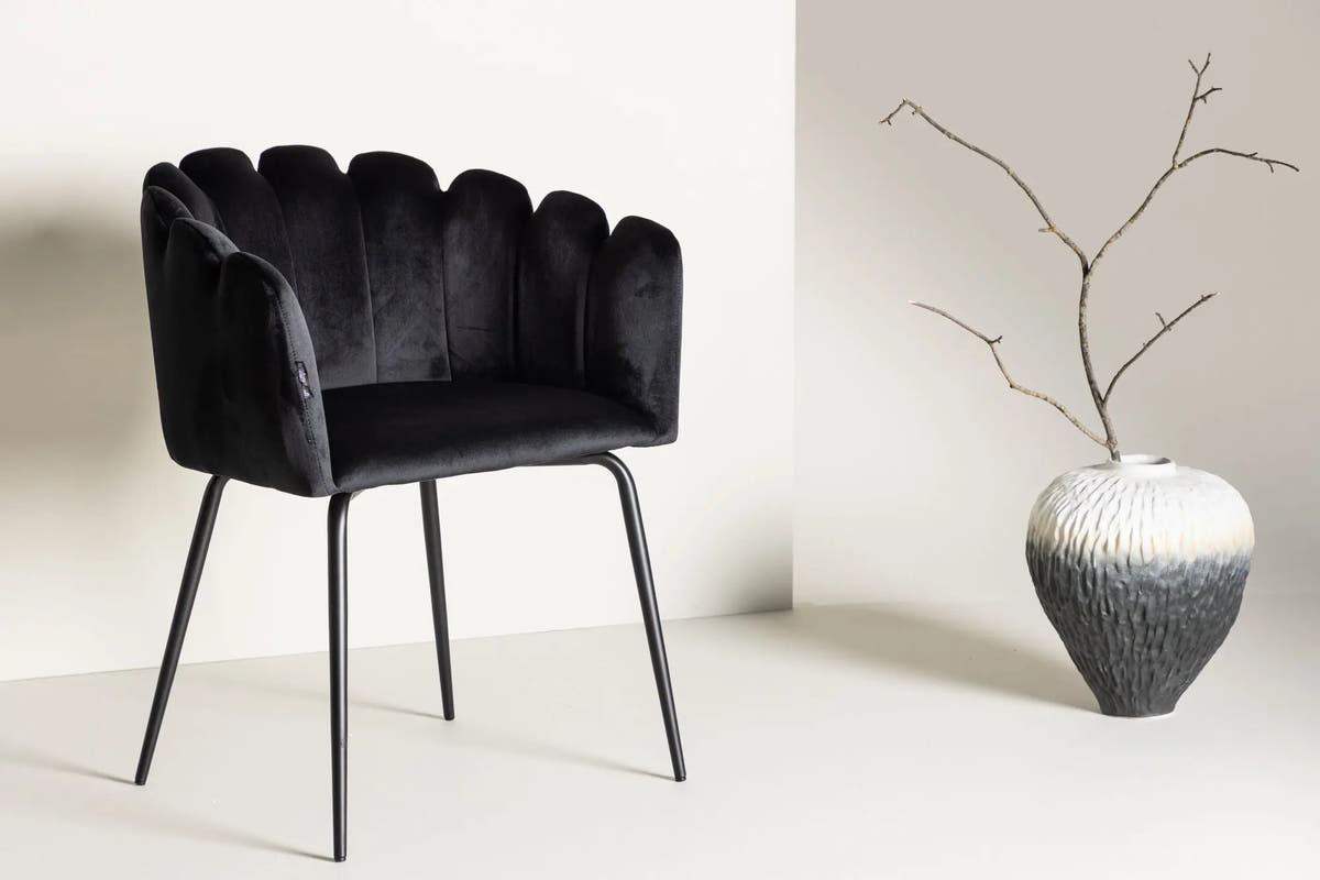 Chaise de salle à manger Limhamn - 54 x 61 x 76,56 - Polyester Velvet