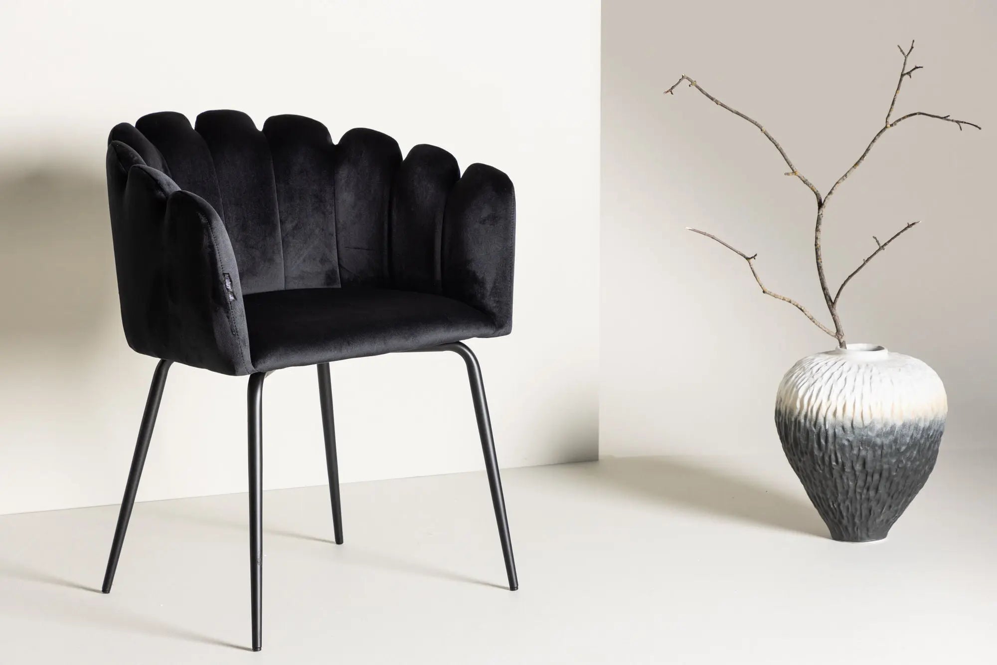 Chaise de salle à manger Limhamn - 54 x 61 x 76,56 - Polyester Velvet