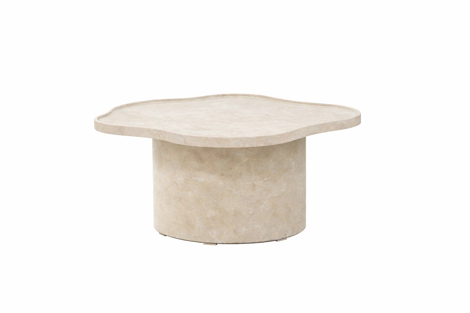 Ilse Sofa Table - Beige Marblelook / MDF w 3D-paper  Loome